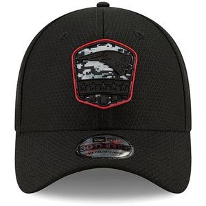 *Rare Men 2019 New England Patriots BLACK New Era Salute To Service 39Thirty Hat